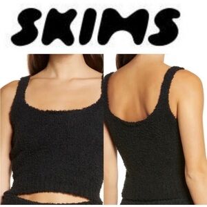 NWT SKIMS Black Bouclé Tank Top!